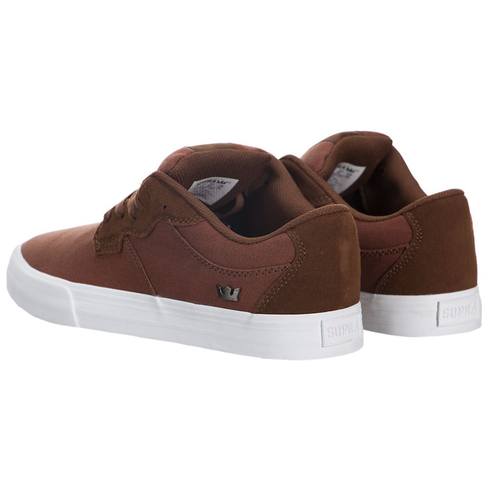 Baskets Basses Supra Axle Marron Brown/White Homme | CUK-90774009